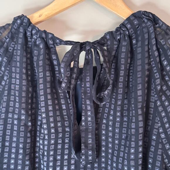 Marie Oliver Jenna Blouse Silk Tie Back Long Sleeve Top Size XS - Picture 3 of 5